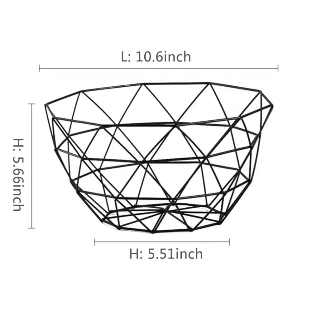 Metal Fruit Basket for Storage and Organization