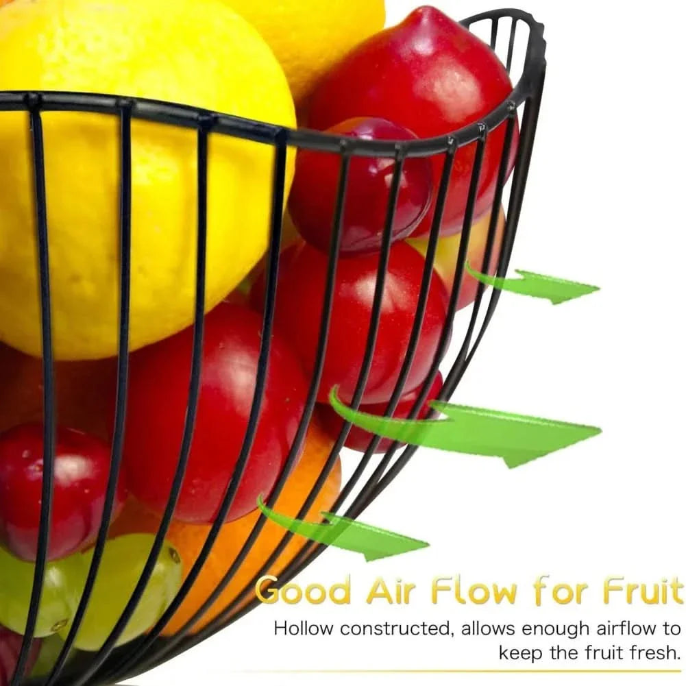 Metal Fruit Basket for Storage and Organization