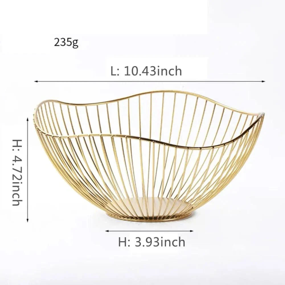 Metal Fruit Basket for Storage and Organization