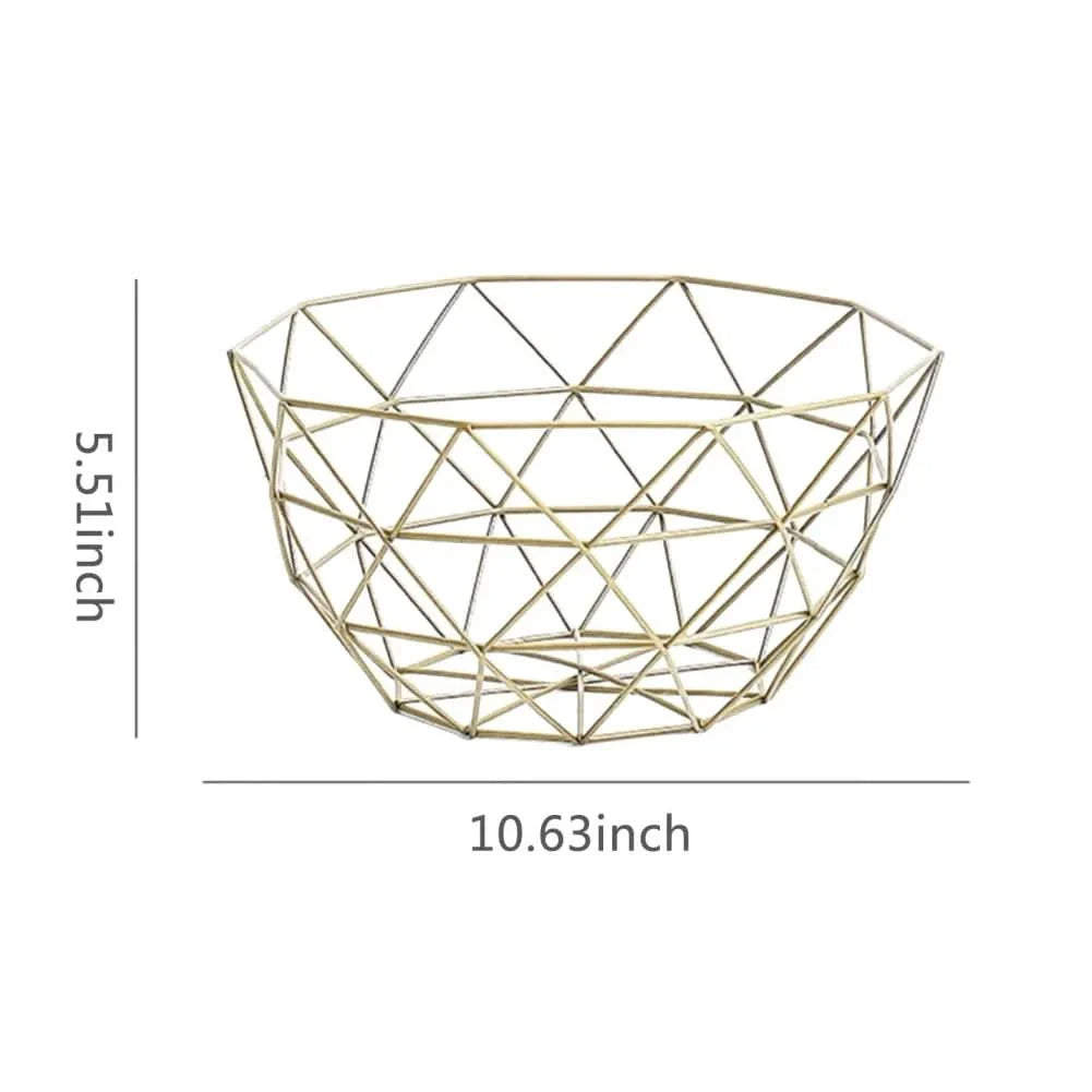Metal Fruit Basket for Storage and Organization