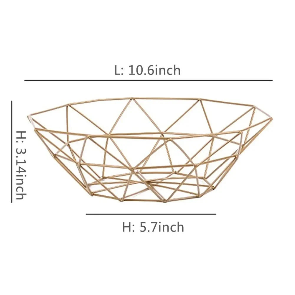 Metal Fruit Basket for Storage and Organization