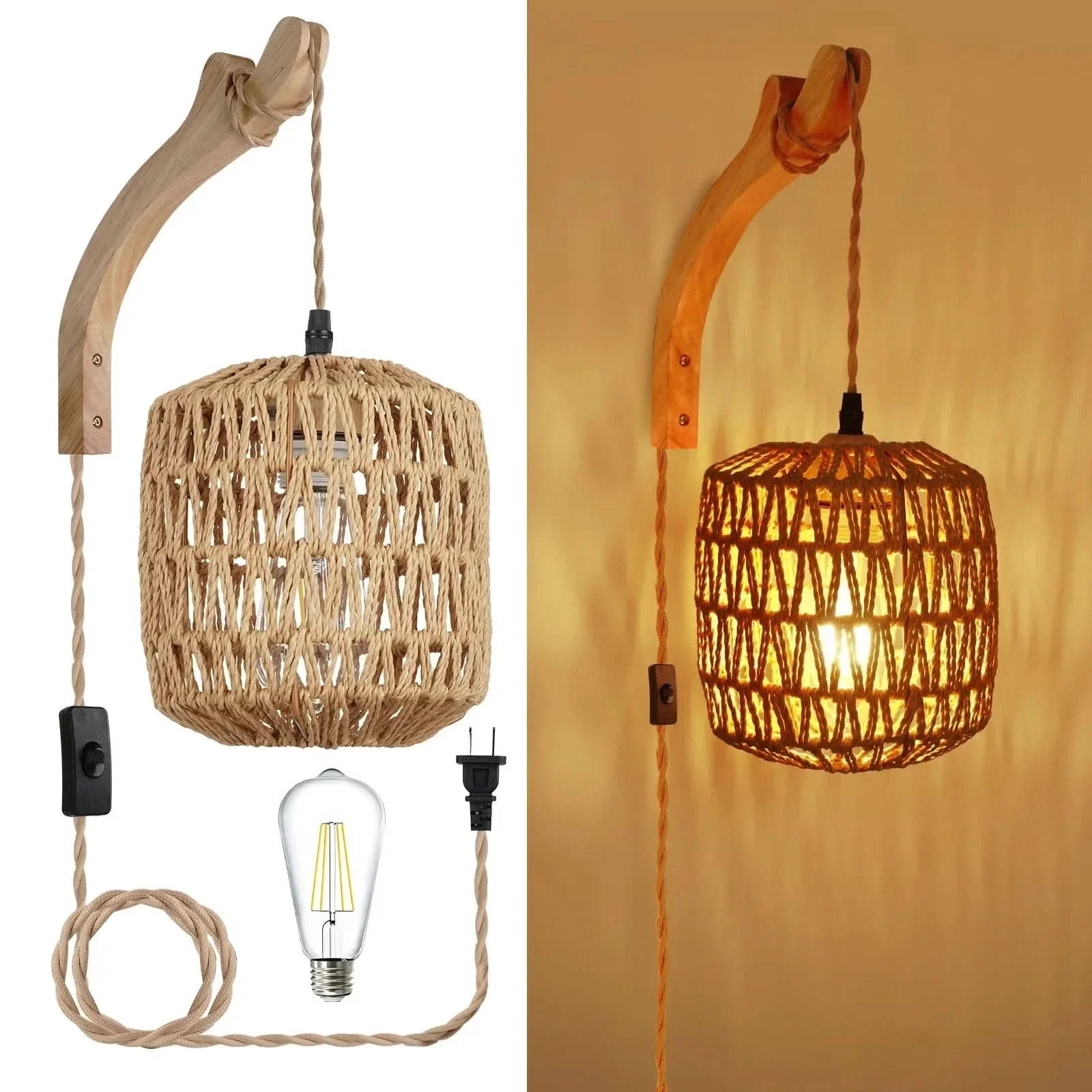 Woven E27 Wall Light for Modern Home Decor