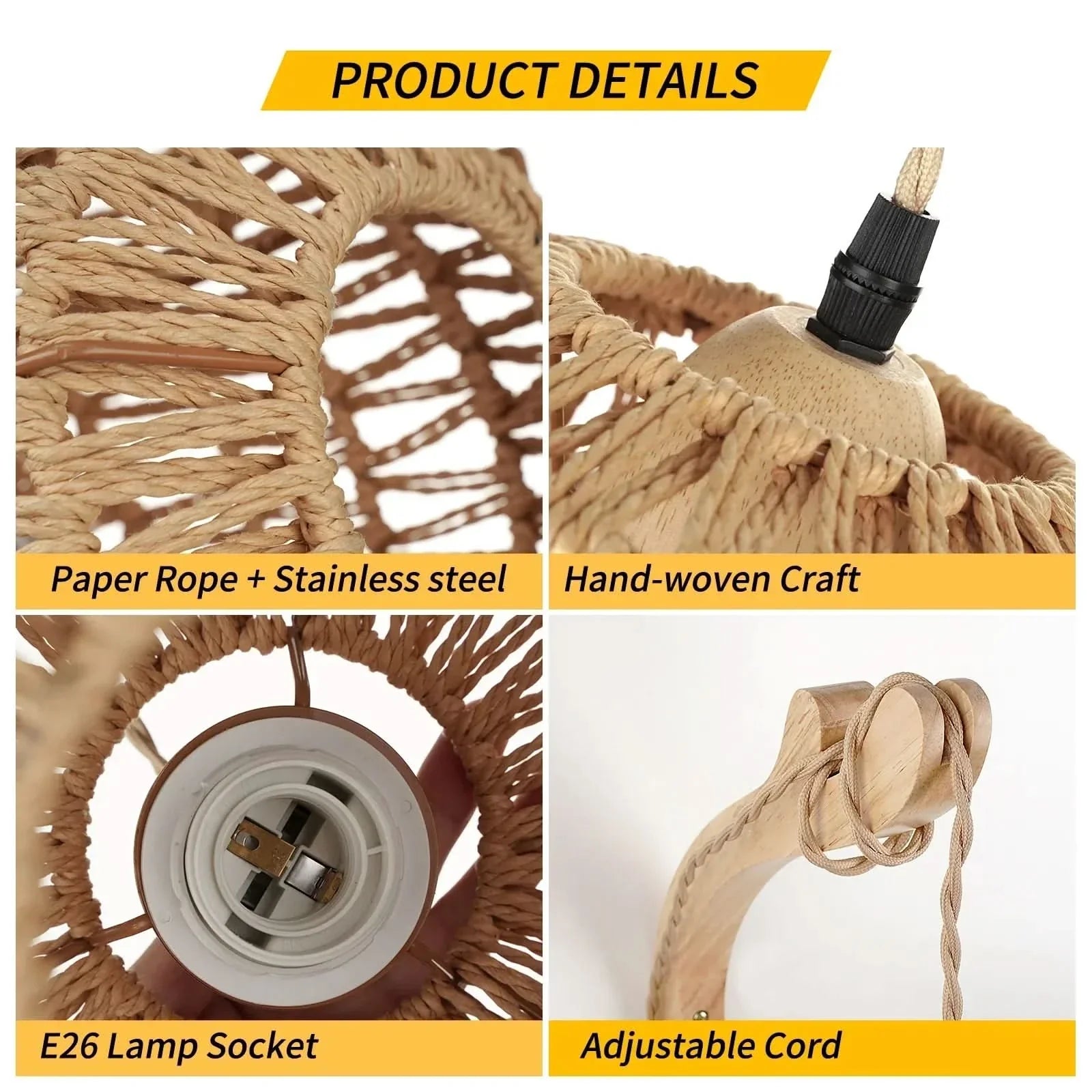 Woven E27 Wall Light for Modern Home Decor