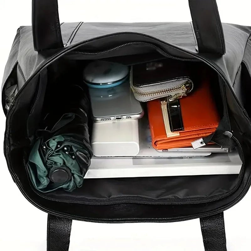 Chic & Functional Retro-Inspired PU Leather Shoulder Bag