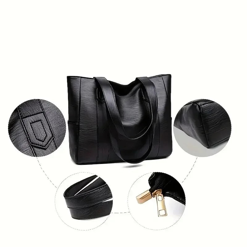 Chic & Functional Retro-Inspired PU Leather Shoulder Bag