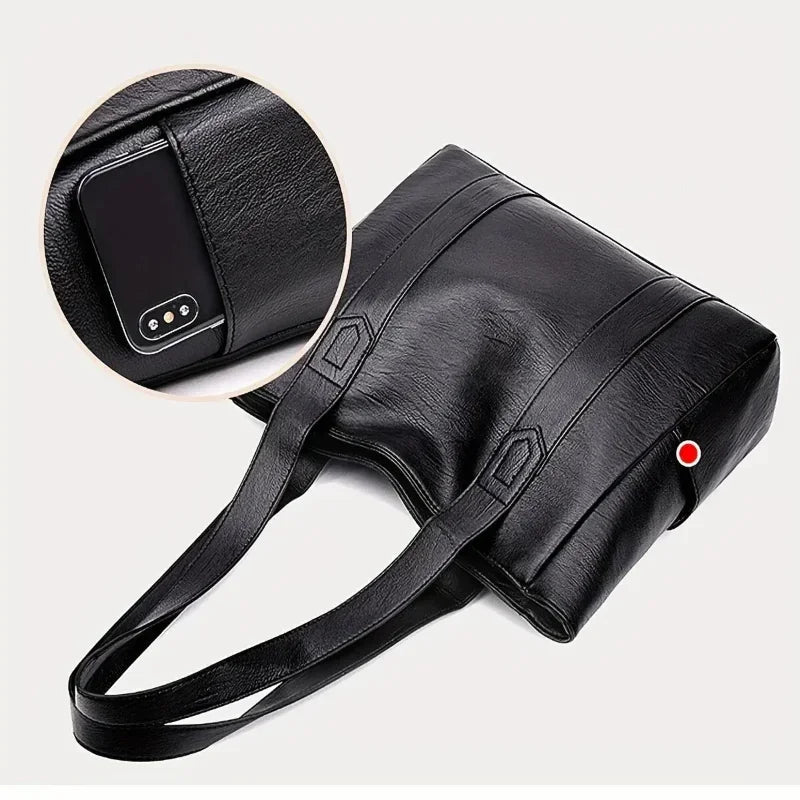 Chic & Functional Retro-Inspired PU Leather Shoulder Bag