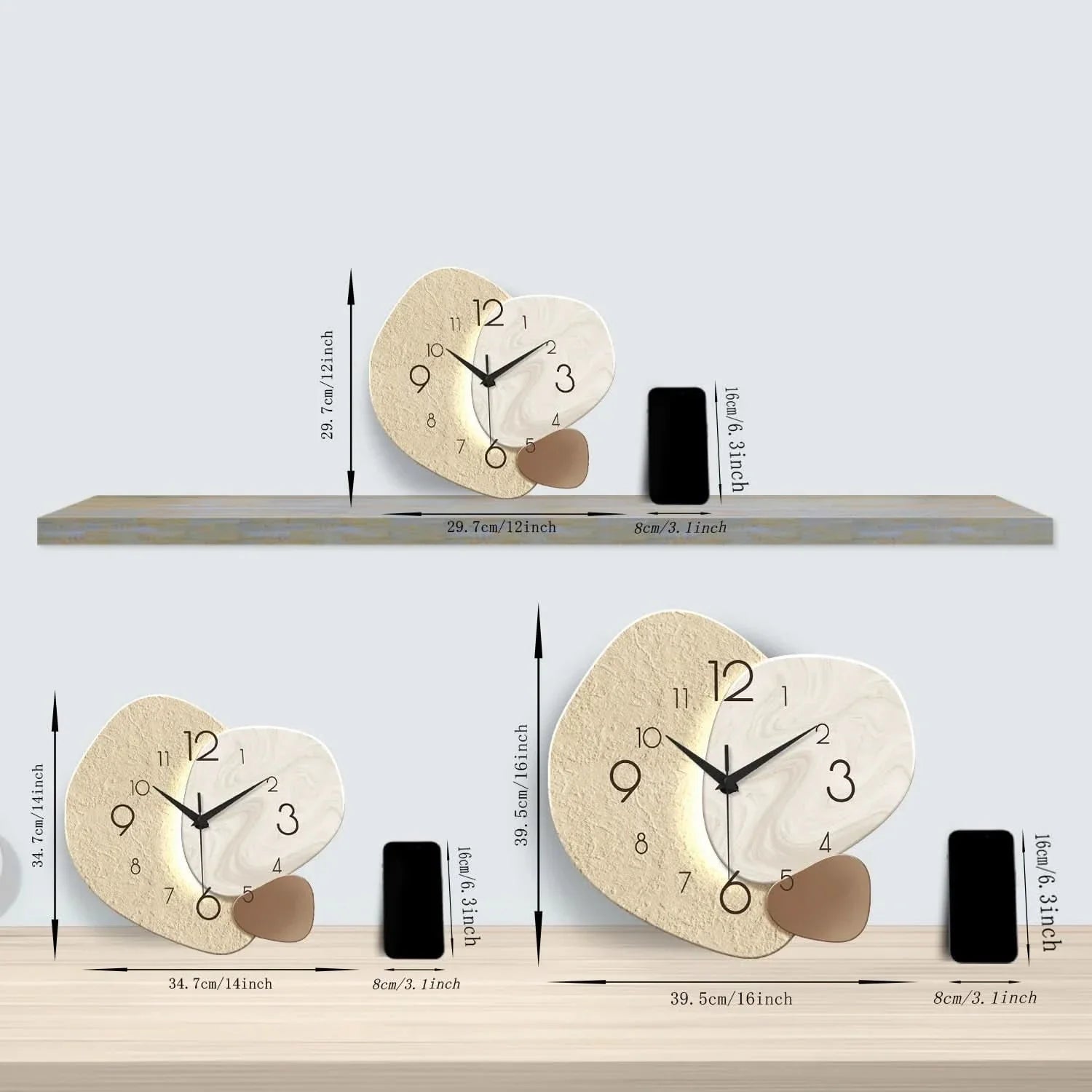 Minimalist Wall Clock for Bedroom and Living Room Decor