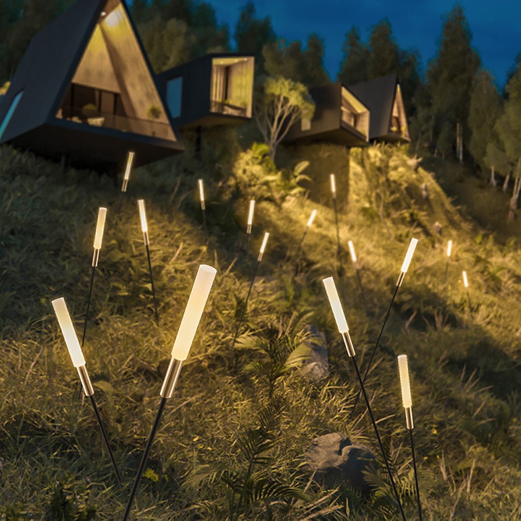 Chic Solar Grass Lanterns - Weather-Resistant Outdoor Lighting