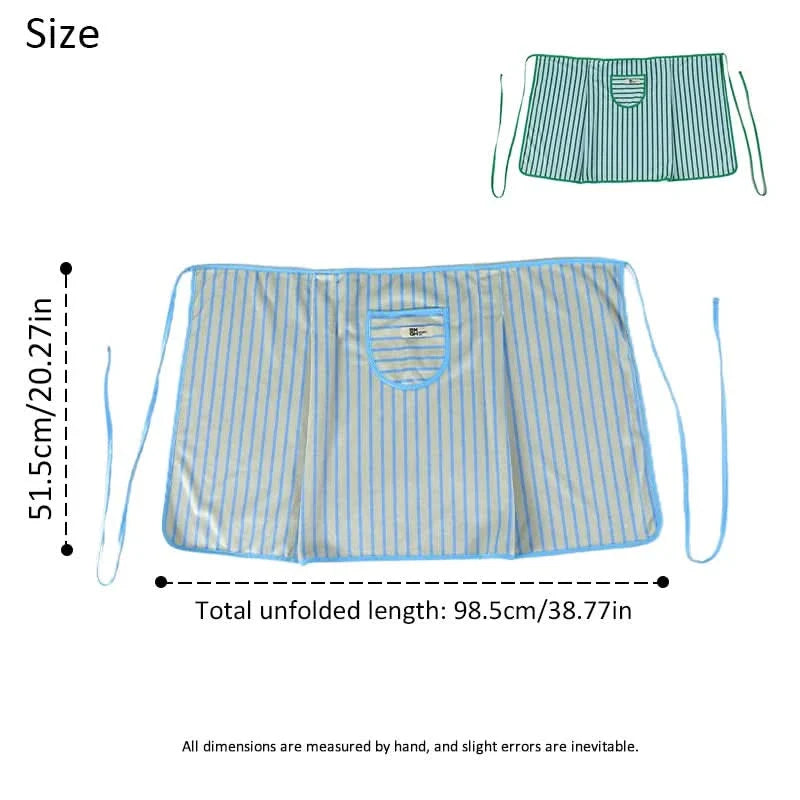 Adjustable Comfort Kitchen Apron with Elegant Stripe Design