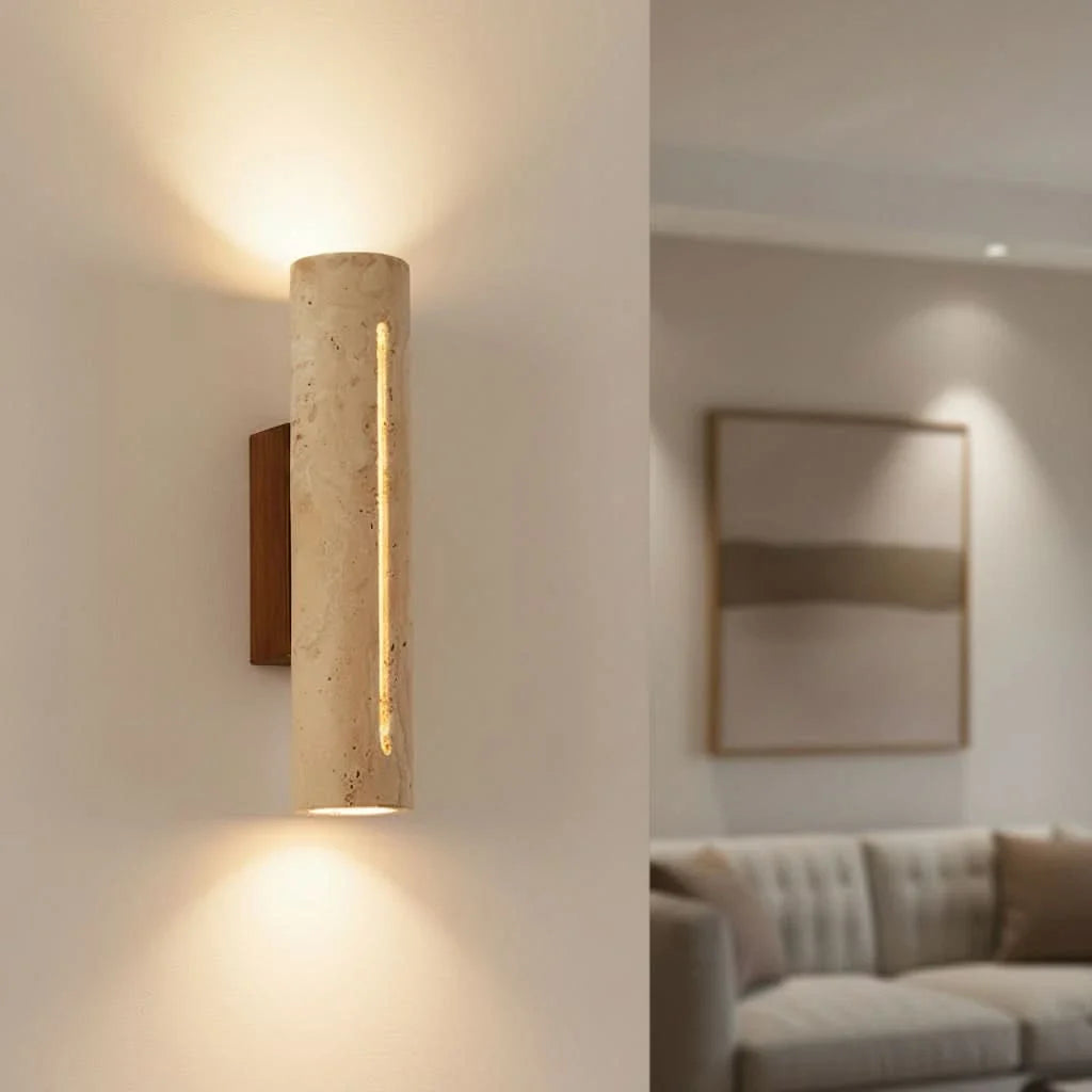 Stylish Travertine Wall Light Fixture for Contemporary Spaces