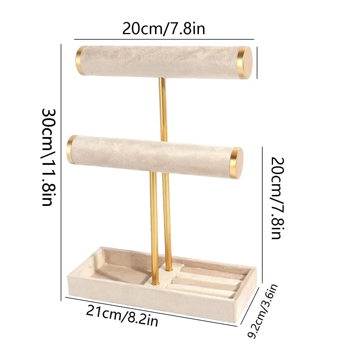 Two-Tier Bracelet Jewelry Display Stand – Elegant Design