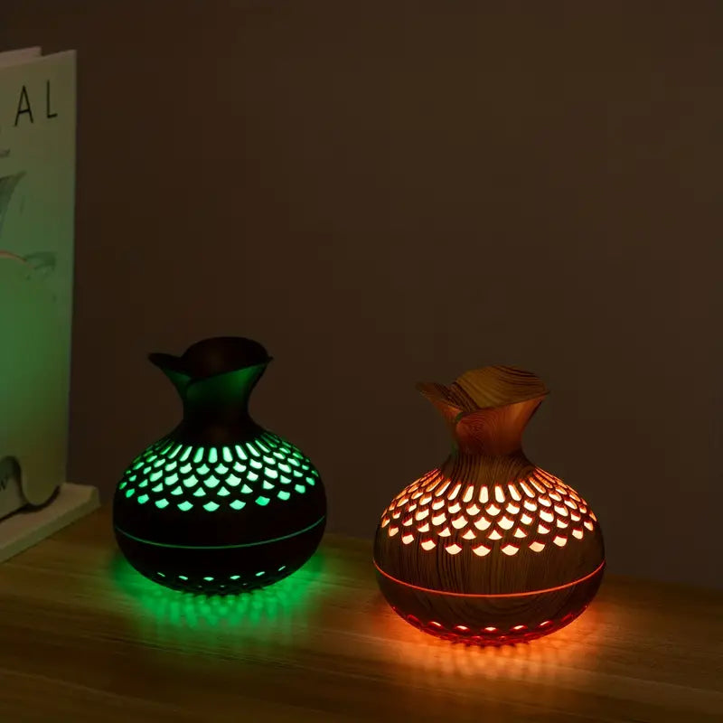 Stylish Ultrasonic Essential Oil Diffuser with 300ml Tank and LED Light