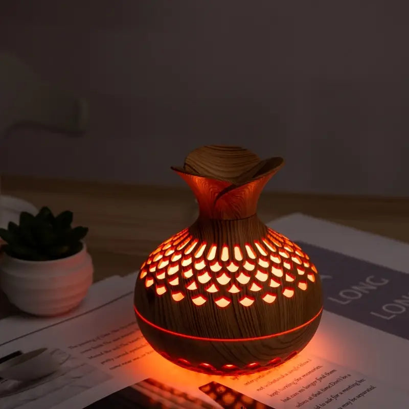 Stylish Ultrasonic Essential Oil Diffuser with 300ml Tank and LED Light