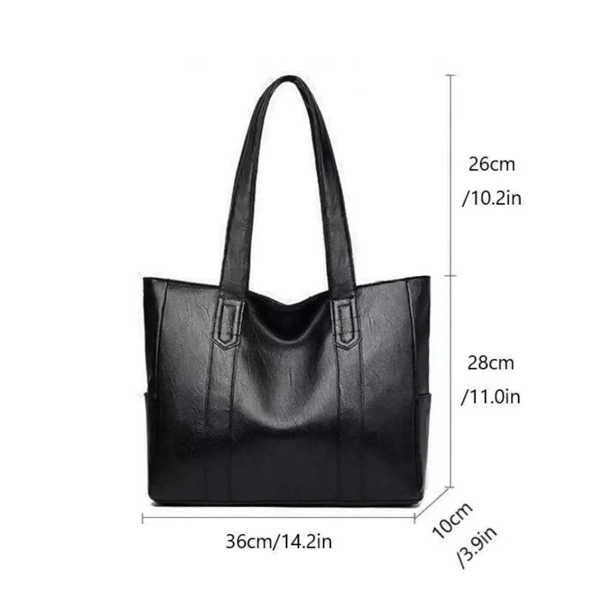 Spacious Vintage Leather Shoulder Bag for Everyday Use