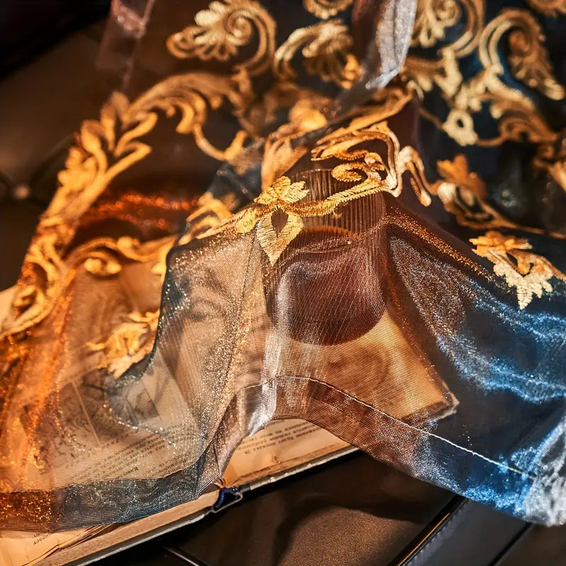 LuxeBloom - Chic Floral Sheer Curtains for Bright Living Spaces