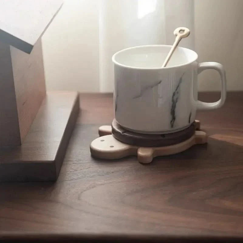 Wooden Table Protector in Turtle Shape for Hot Teapots
