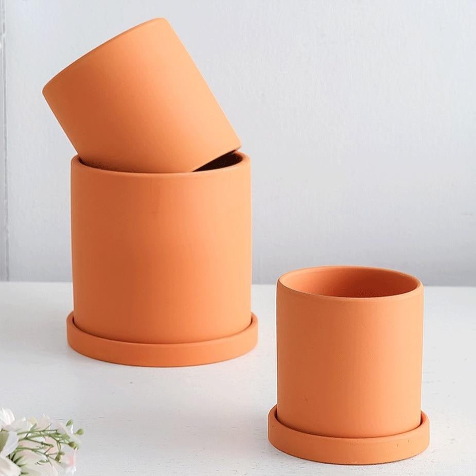 Sleek White Ceramic Planter for Modern Home Styling