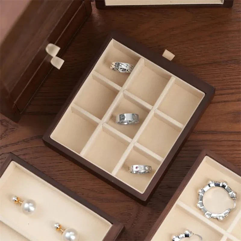 Stylish Multi-Layer Wooden Jewelry Organizer Box