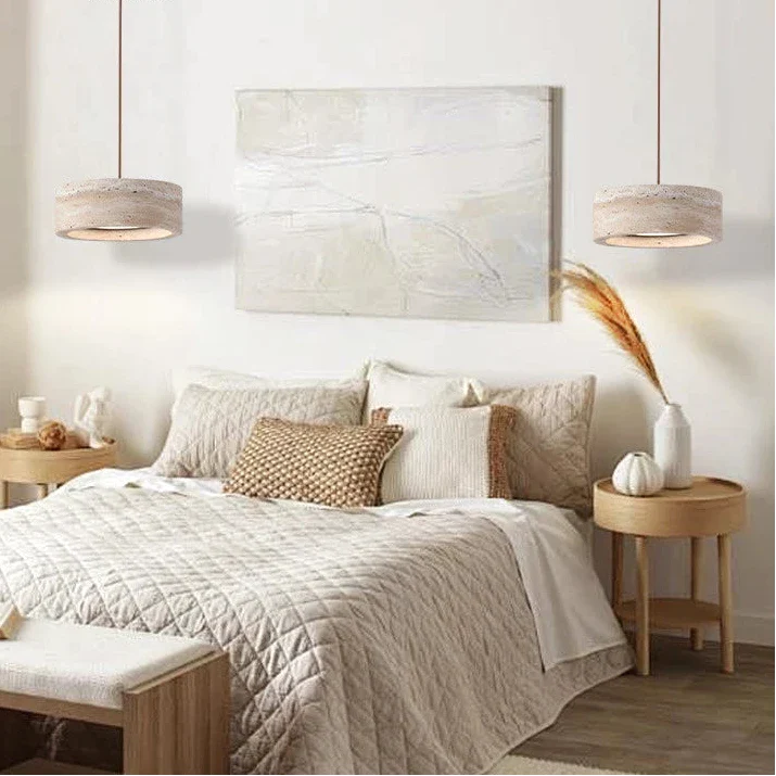 Contemporary Pendant Light in Travertine for Modern Interiors