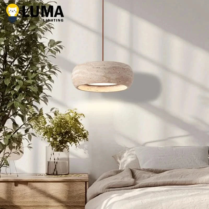 Contemporary Pendant Light in Travertine for Modern Interiors