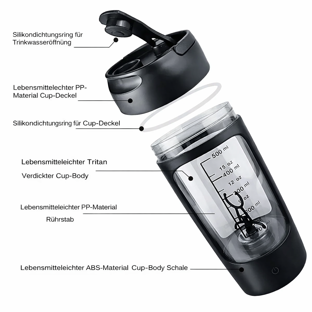 Electric Protein Mixer Bottle | Self-Stirring Shaker Cup | USB Blender Cup