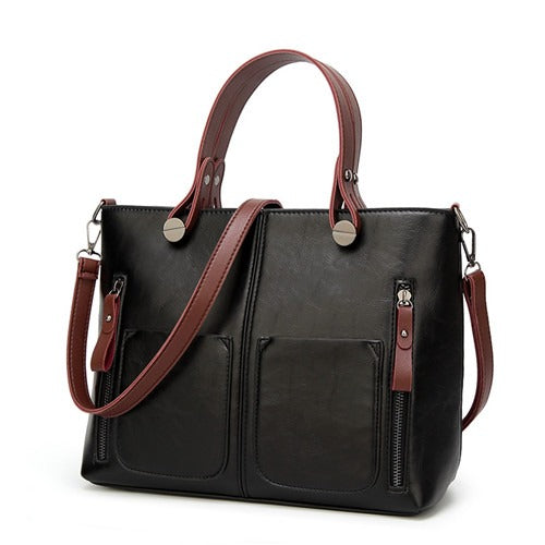 Chic Vintage Leather Shoulder Bag for Women with Artisan Craftsmanship
