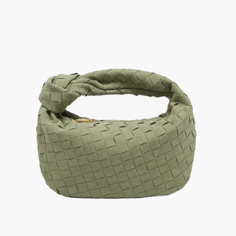 Chic Mini Suede Handbag with Elegant Knot Design