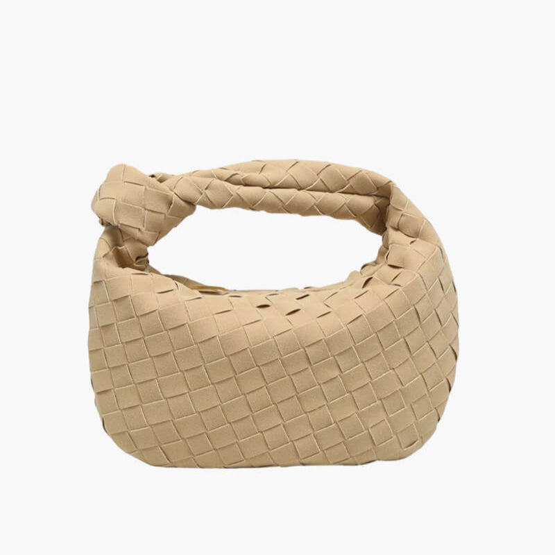 Chic Mini Suede Handbag with Elegant Knot Design