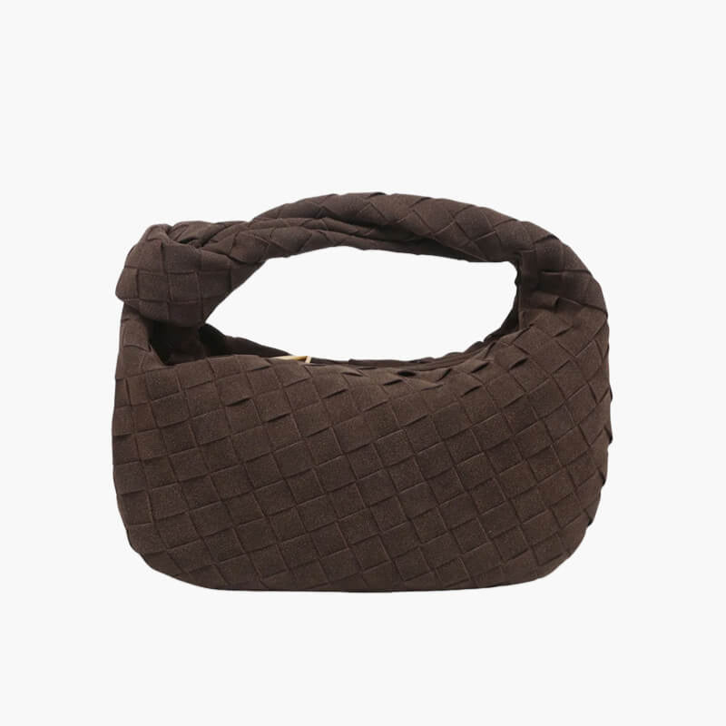 Chic Mini Suede Handbag with Elegant Knot Design
