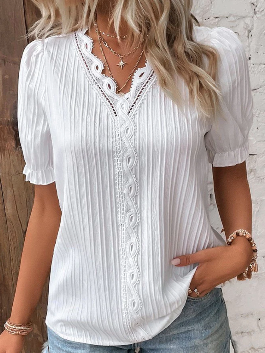 Women's Solid T-Shirt - Émilie Style