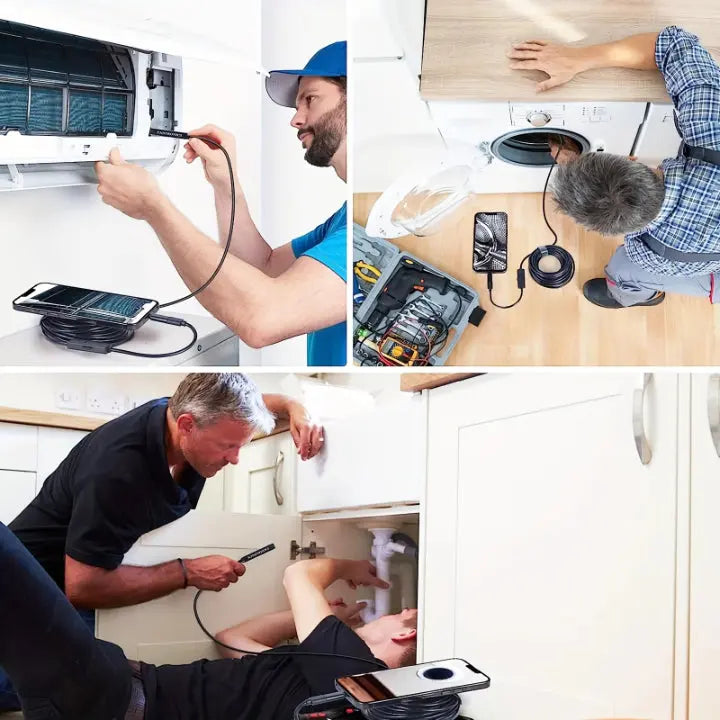 Endoscope Camera with 5m Flexible Cable – Plug-and-Play HD View