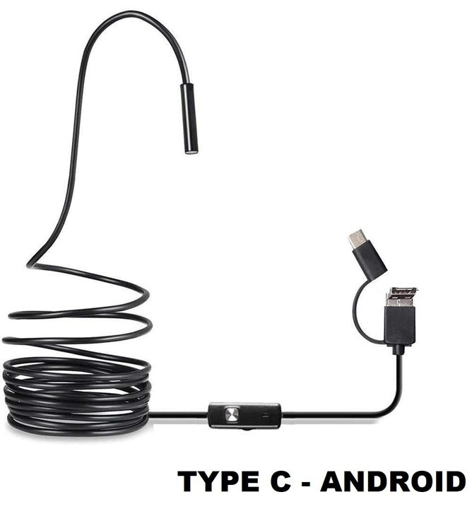 Flexible Endoscope Camera for Tight Spaces with Adjustable LED Light