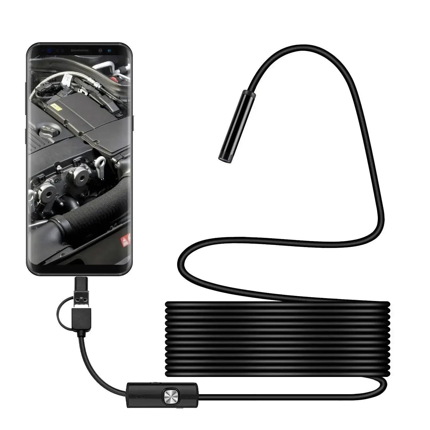 Waterproof Inspection Camera with LED Light - HD Endoscope