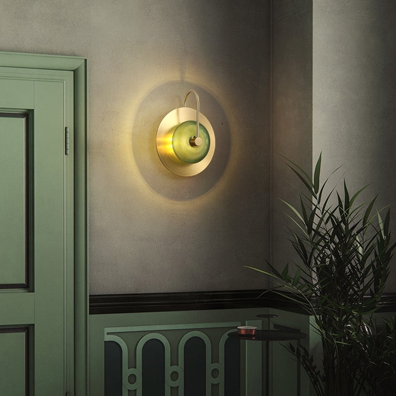 Chic Brass & Glass Wall Light Fixture - Stylish Illumination
