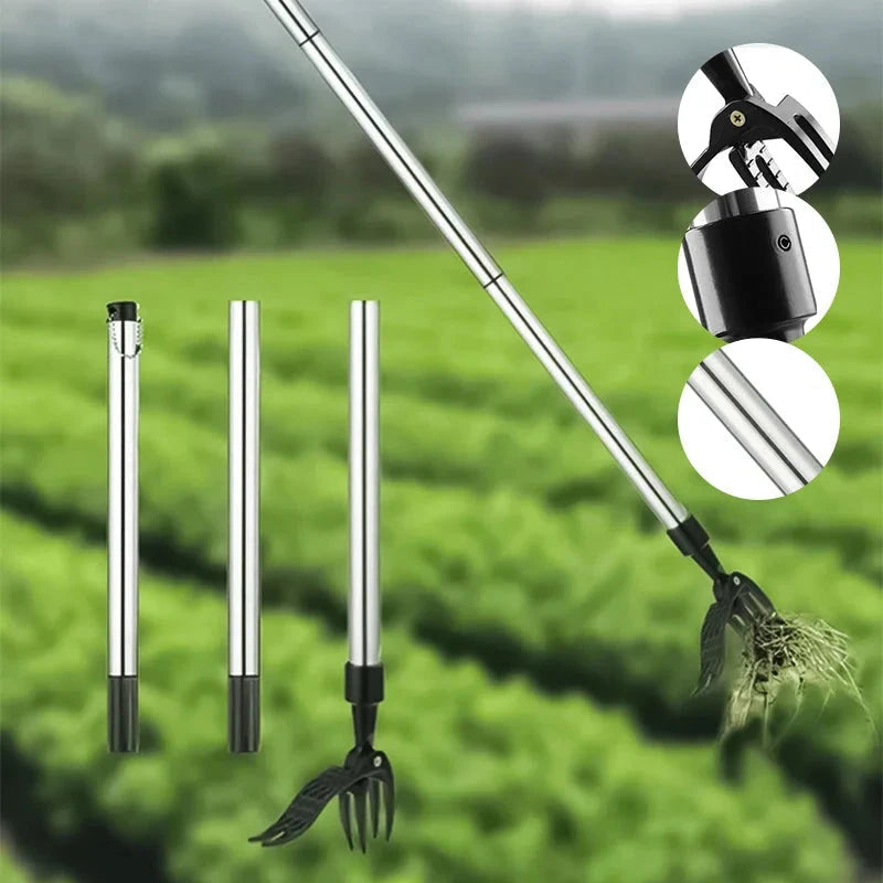 GreenThumb - Easy-Grip Long-Handled Weed Remover for Lawn Care
