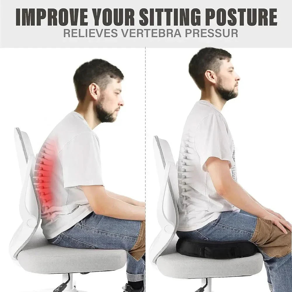 Memory Foam Cushion for Seat Support and Improved Posture
