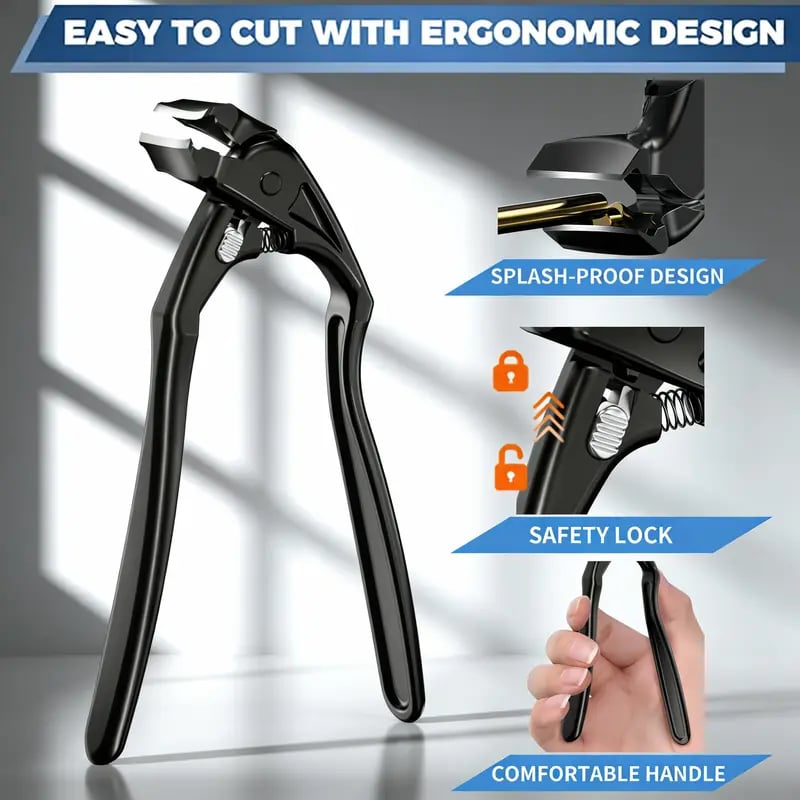 Ergonomic Nail Scissors with Long Handle and Angled Tip