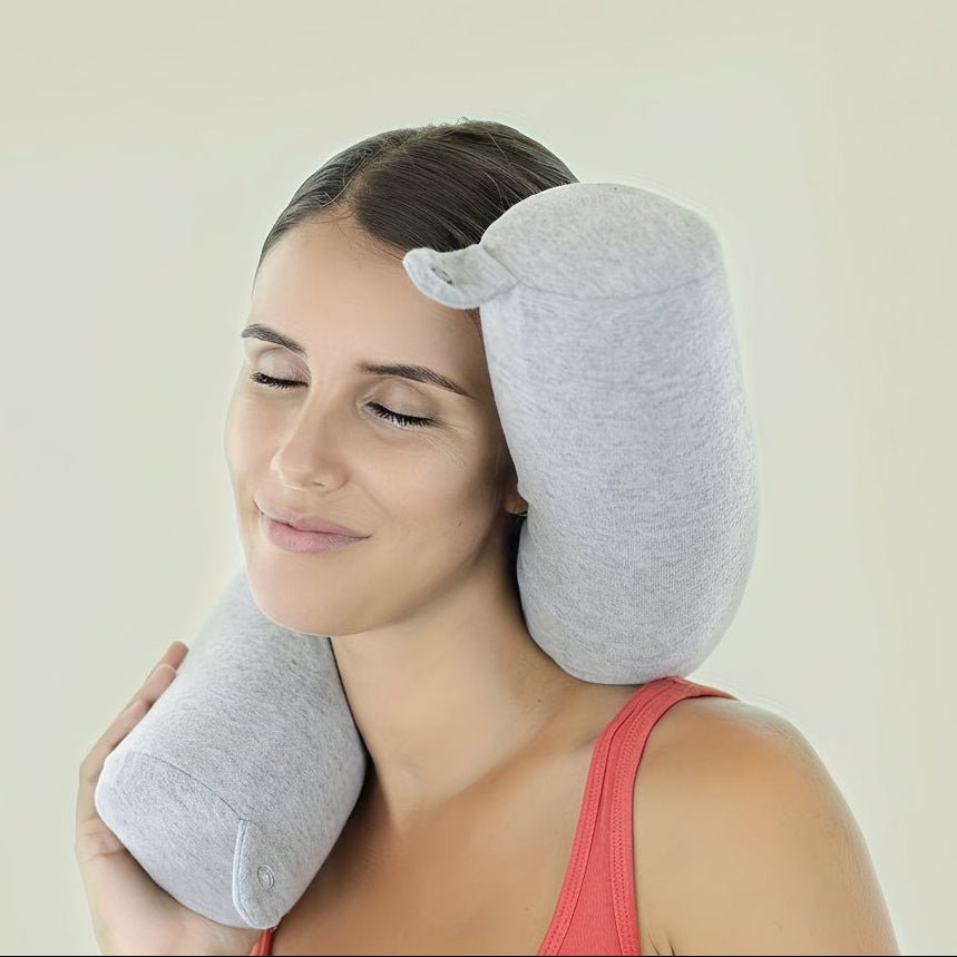 Travel Pillow with Memory Foam | Ergonomic Neck Support | Compact