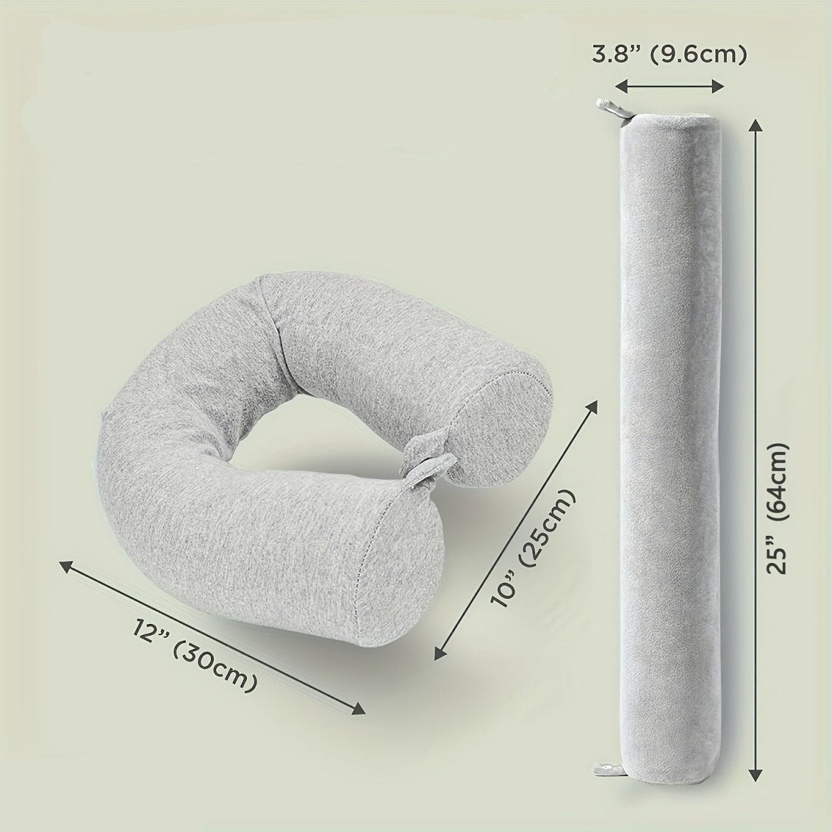 Travel Pillow with Memory Foam | Ergonomic Neck Support | Compact