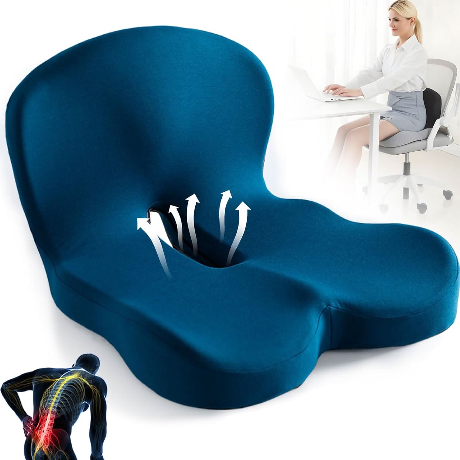 Ultimate Back Support Pillow for Cars and Office Chairs
