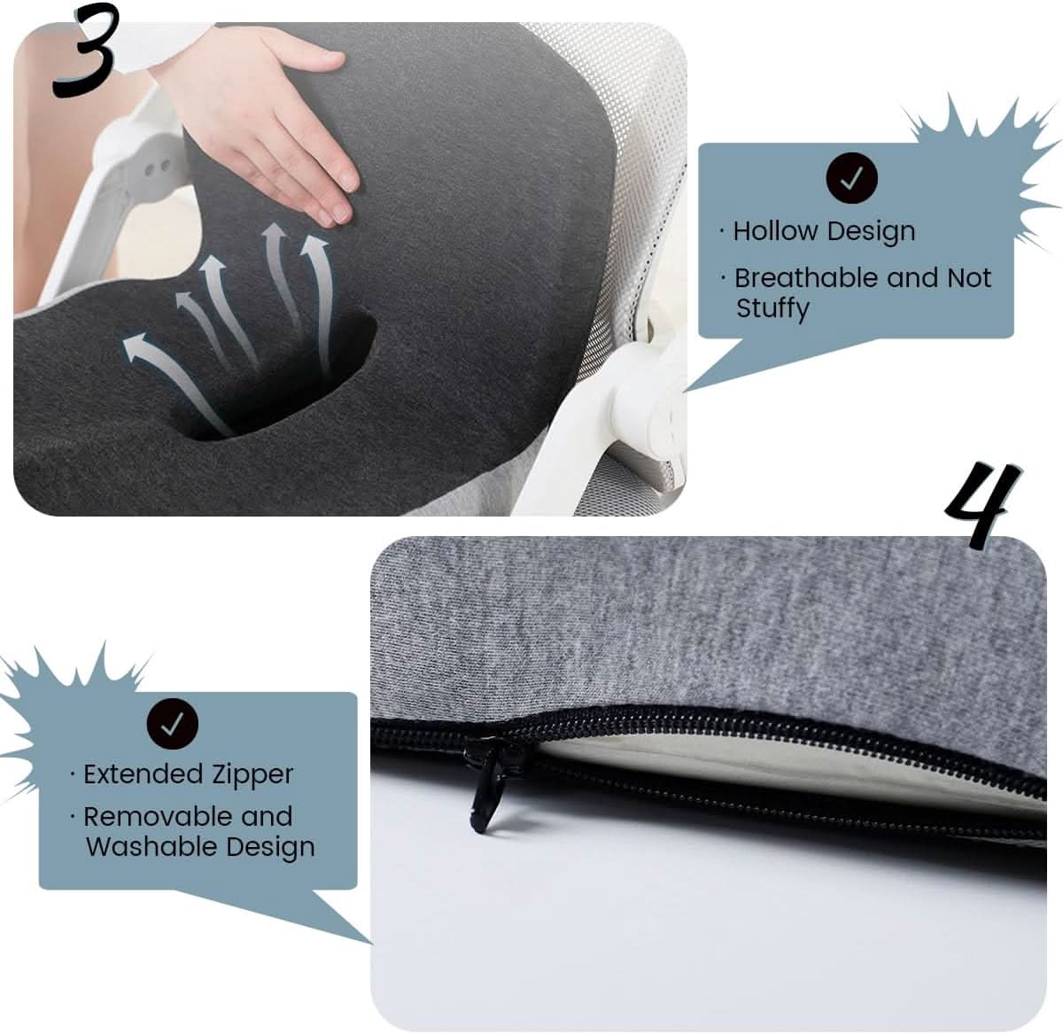 Ultimate Back Support Pillow for Cars and Office Chairs