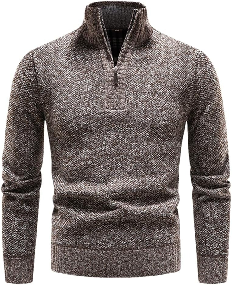 Casual Half-Zip Thermal Sweater