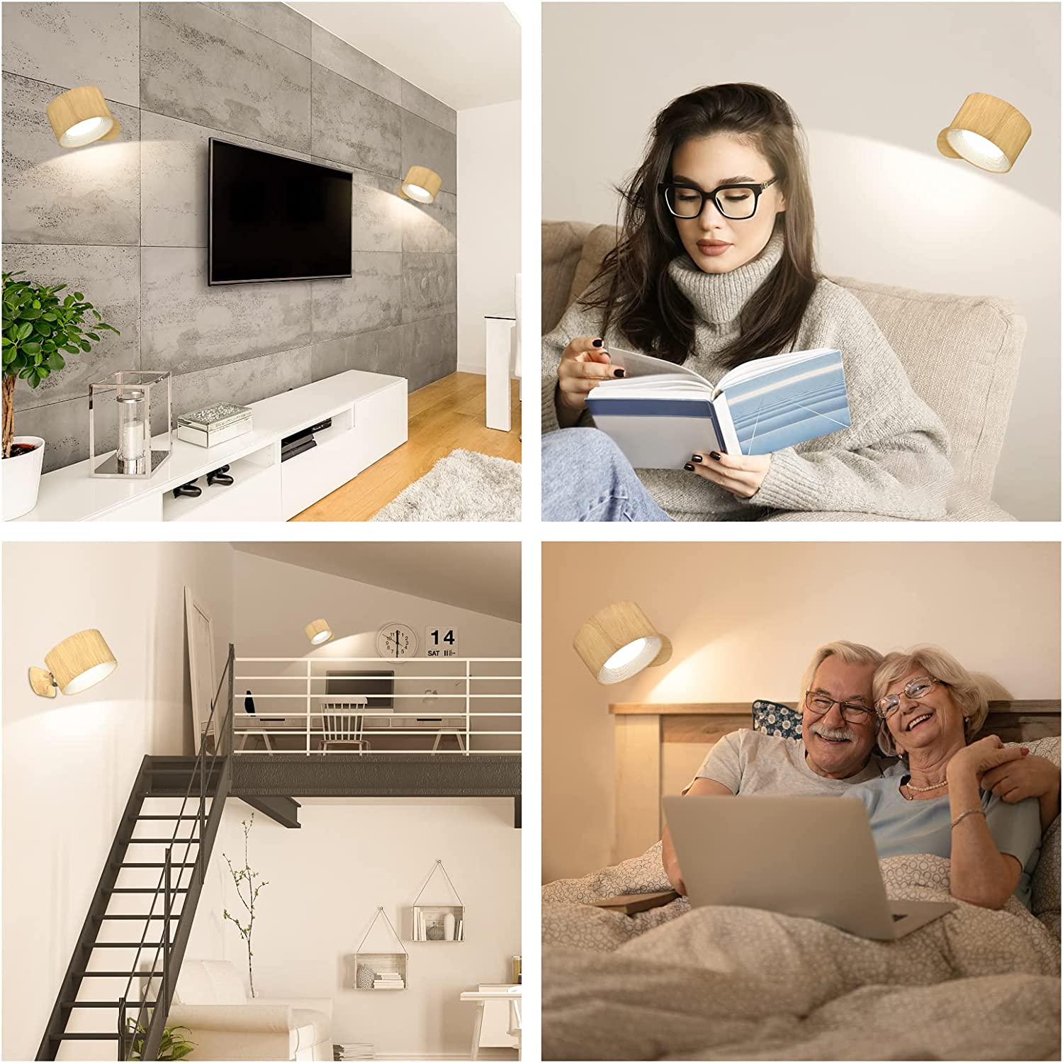 AuraFlex Wireless LED Wall Light with Remote Control