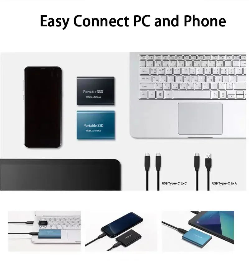 128GB External SSD | Fast Data Backup | USB-C Connection
