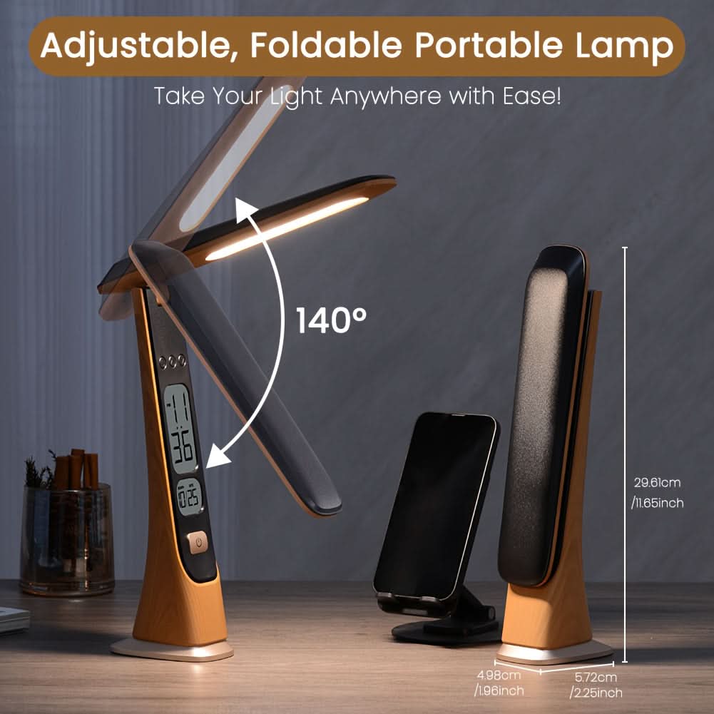 Portable LED Desk Lamp with Adjustable Brightness – Foldable Design