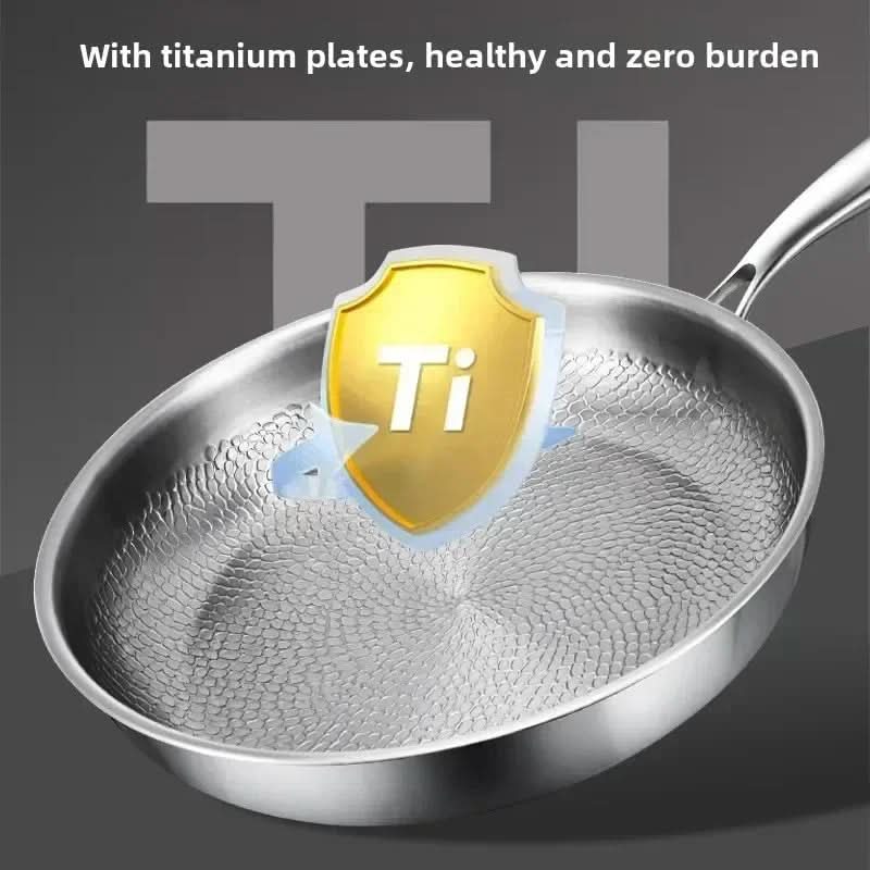 Non-Stick Frying Pan in Stainless Steel for Any Cooktop