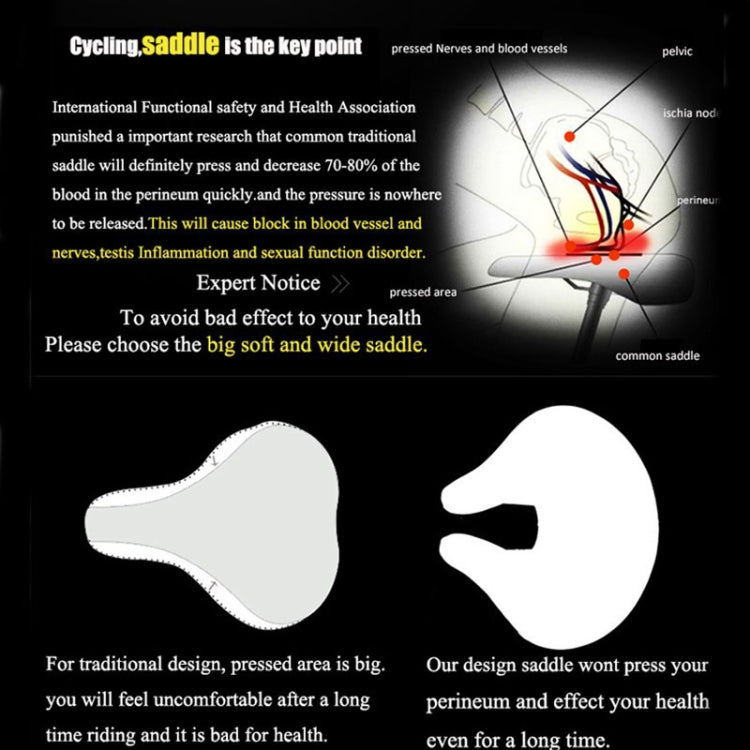 Ergonomic Bicycle Seat | Foam Padding, No Nose Support