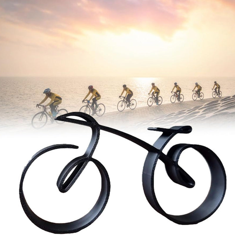 Bicycle Sculpture | Minimalist Metal Decoration | Matte Wire Design