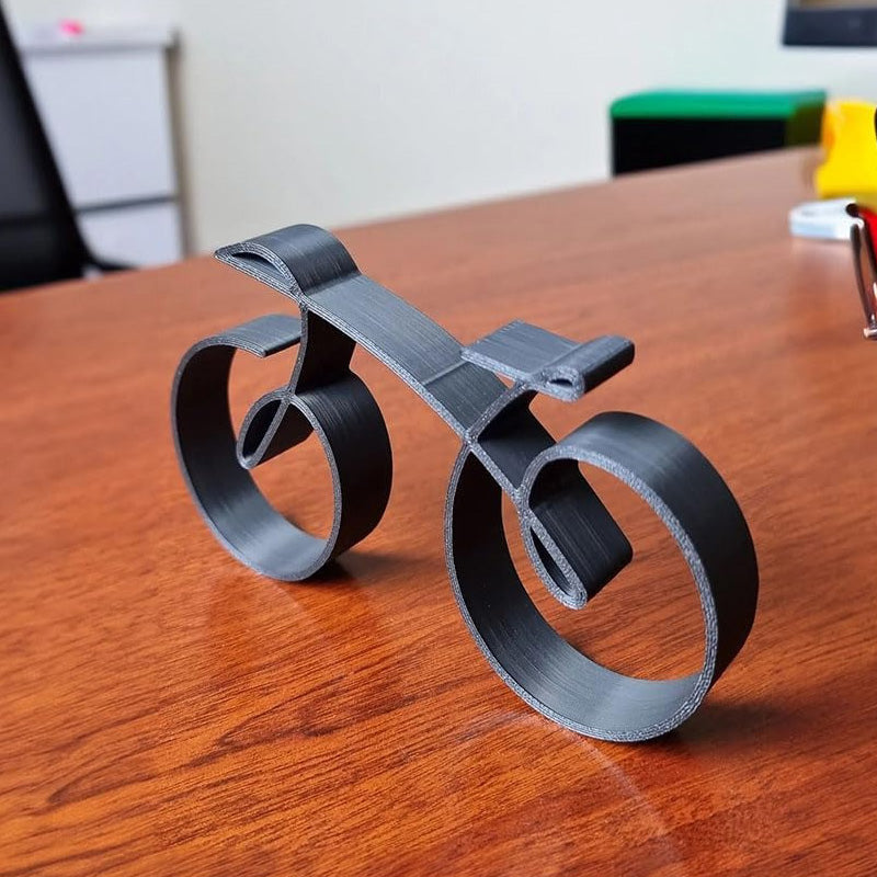 Bicycle Sculpture | Minimalist Metal Decoration | Matte Wire Design