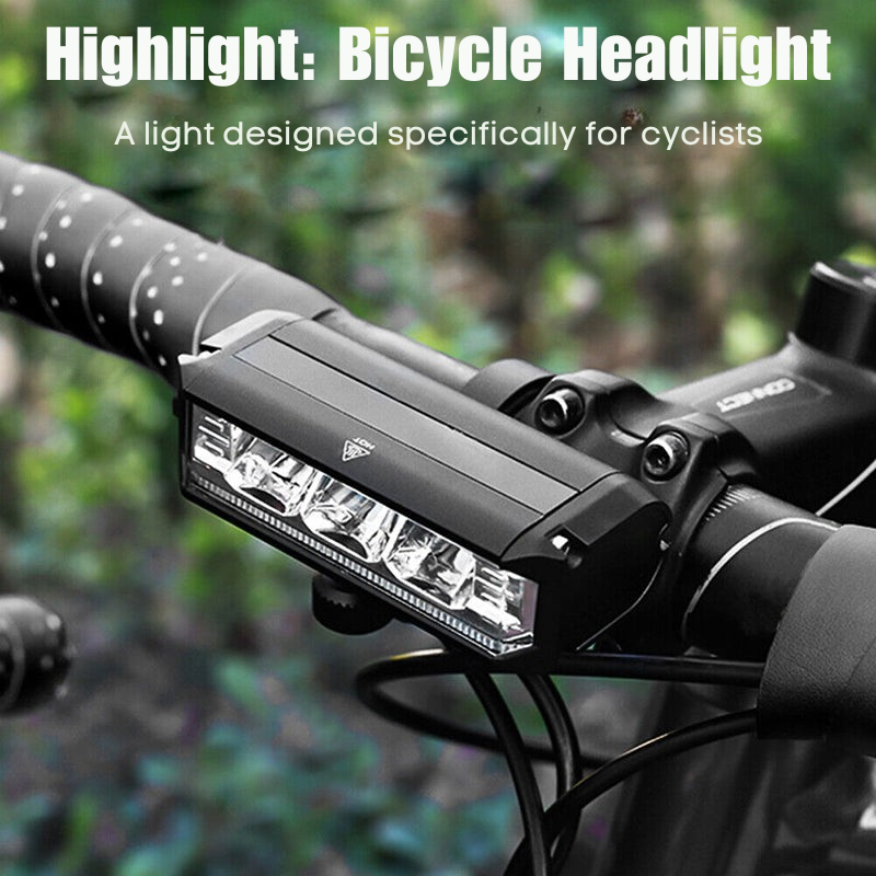 Bicycle Light with 180-Degree Beam Angle and Battery Indicator